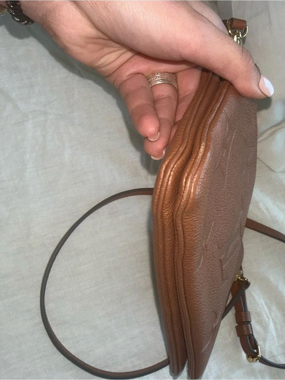 Louis Vuitton double zip pochette Brown Monogram Crossbody